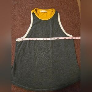 Twenty Second Tank Top In Olive Green And Mustard Size Medium (Pit To Pit 16)